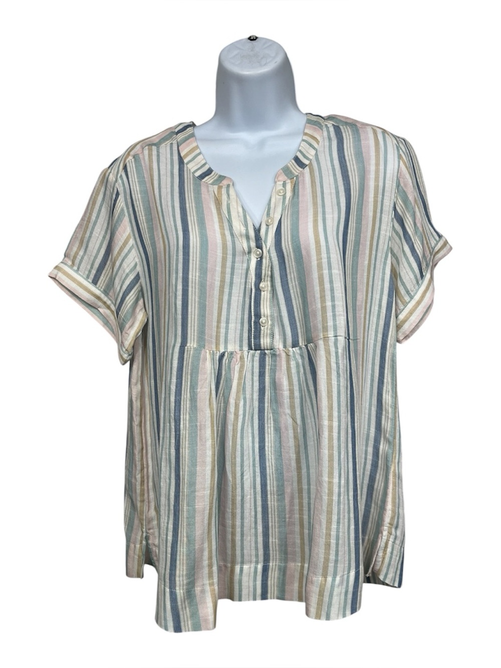 Lucky Brand striped blouse size small - Picture 1 of 8